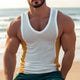 Men's Summer Fashion Deep V Neck Mesh Tank Top