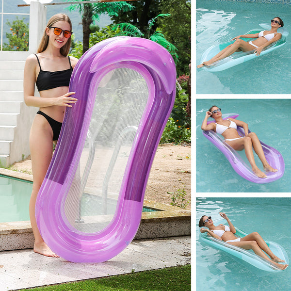 INFLATABLE BACKREST FLOATING BED WATER RECLINER