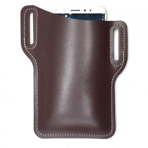 Men's Vintage Outdoor Genuine Leather Mobile Phone Waist Bag