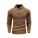 Lässiger Jacquard-Strickpullover mit Revers für Herren
