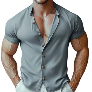Men's Summer Basic Comfort Short Sleeve Shirt