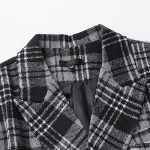 Men's Autumn And Winter Lapel Thickened Plaid Blazer