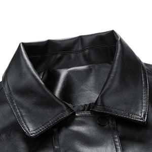 Men's Classic Casual Lapel Leather Jacket