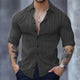 Herren Basic Casual Comfort Langarmhemd