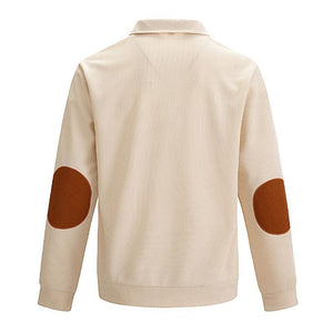 Lässiges Outdoor-Sweatshirt mit Stehkragen und Waffelmuster für Herren