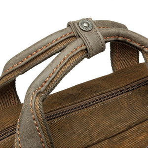 Tragbare Retro-Umhängetasche aus Segeltuch mit großem Fassungsvermögen für Herren