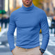 Men's 65% Cotton Mock Turtleneck Tee Top Long Sleeve Shirt Solid Color Turtleneck Formal Outdoor Long Sleeve High Neck Clothing Apparel Daily Casual Street Style