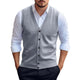 Lässige, einfarbige Strickjacke für Herren