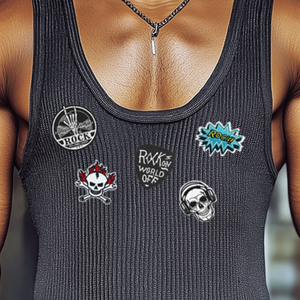 Herren Retro Trend Rock Strick Tank Top