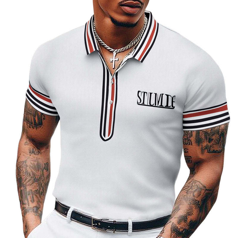 Herren Sommer Komfort Polokragen Kurzarm T-Shirt