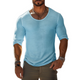 Lässiges Herren-T-Shirt aus Baumwolle mit Rundhalsausschnitt und schmaler Passform, langärmlig