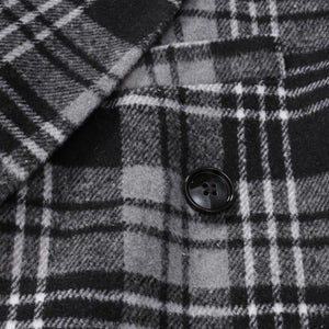 Men's Autumn And Winter Lapel Thickened Plaid Blazer