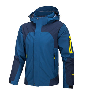 Abnehmbare Outdoor-Hardshell-Jacke mit Kapuze und wasserdichtem Dach