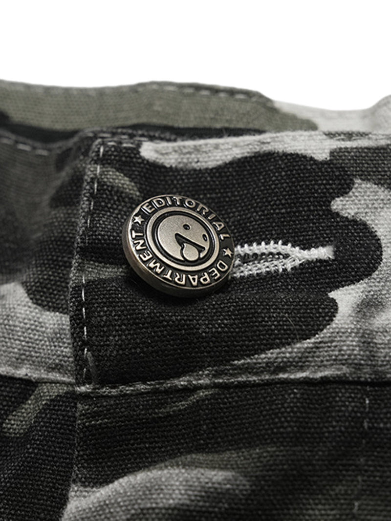 Camouflage Retro Multi-Pocket Cargo Pants