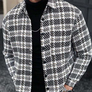 Men's Blended Lapel Single-breasted Jacket