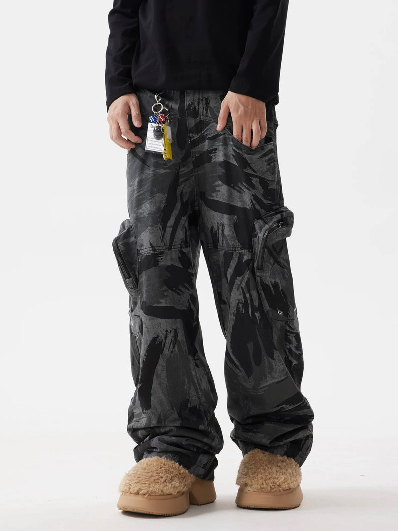 Multi-Pocket Camo Cargo Pants