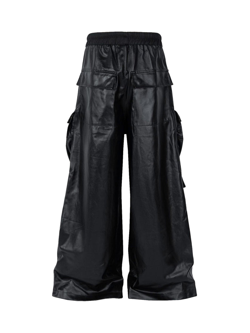 RO-style multi-pocket matte coated overalls