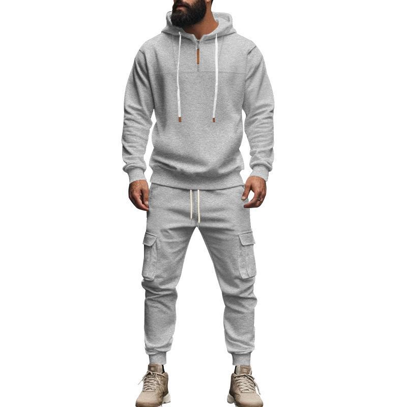 Lockeres Sport-Set aus Kapuzenpullover und Hose für Herren