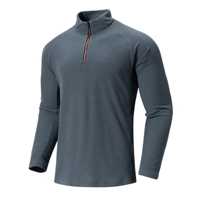 Warmes Fleece-Pullover-Sweatshirt mit Stehkragen für Herren