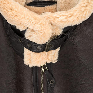 Herrenjacke aus Leder und Samt mit Revers