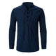 Men's Cotton And Linen Lace-up Casual Long-sleeved Shirt