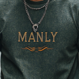 Men's Casual Cotton Letter Embroidery Round Neck Slim Short Sleeve T-Shirt