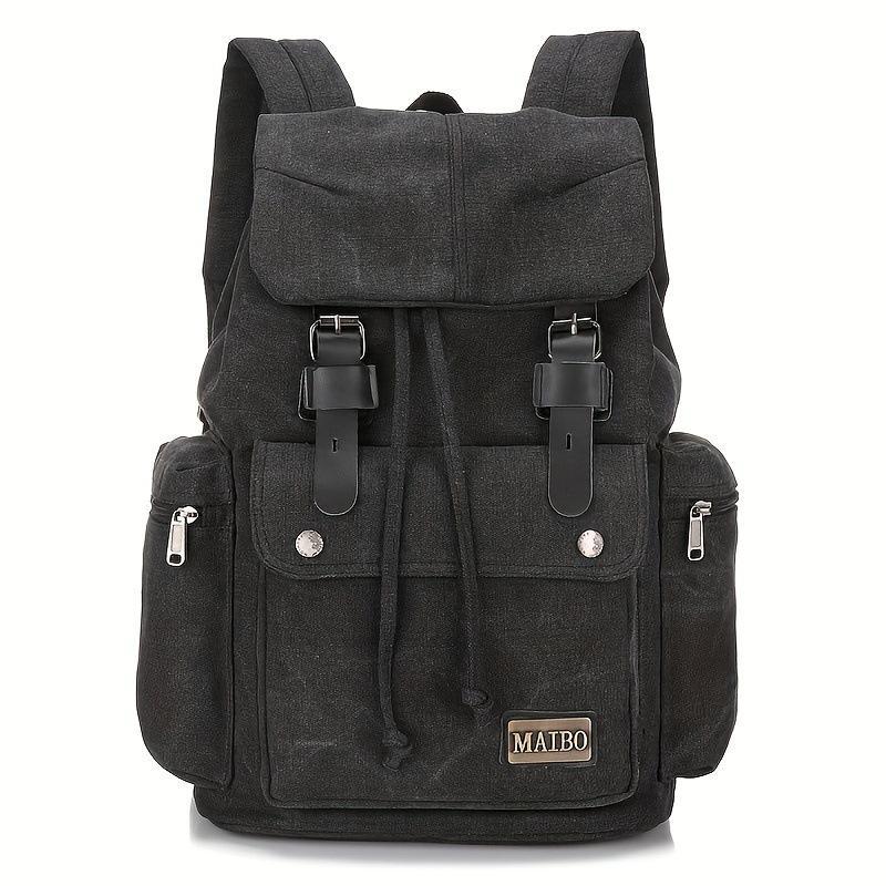 Men's Retro Outdoor Large Capacity Multi-Pocket Canvas Backpack