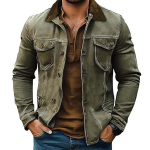 Herren-Jeansjacke im Used-Look