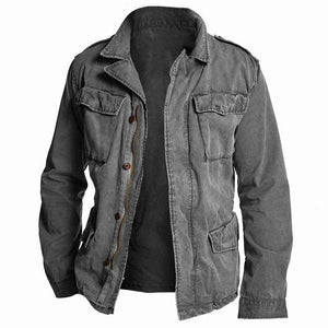 Herren Vintage Casual Workwear Feldjacke