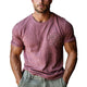 Men's Retro Washed Rose Embroidered Short Sleeve T-Shirt