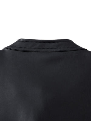 Motorrad-Weste aus PU-Leder mit mehreren Reißverschlüssen 