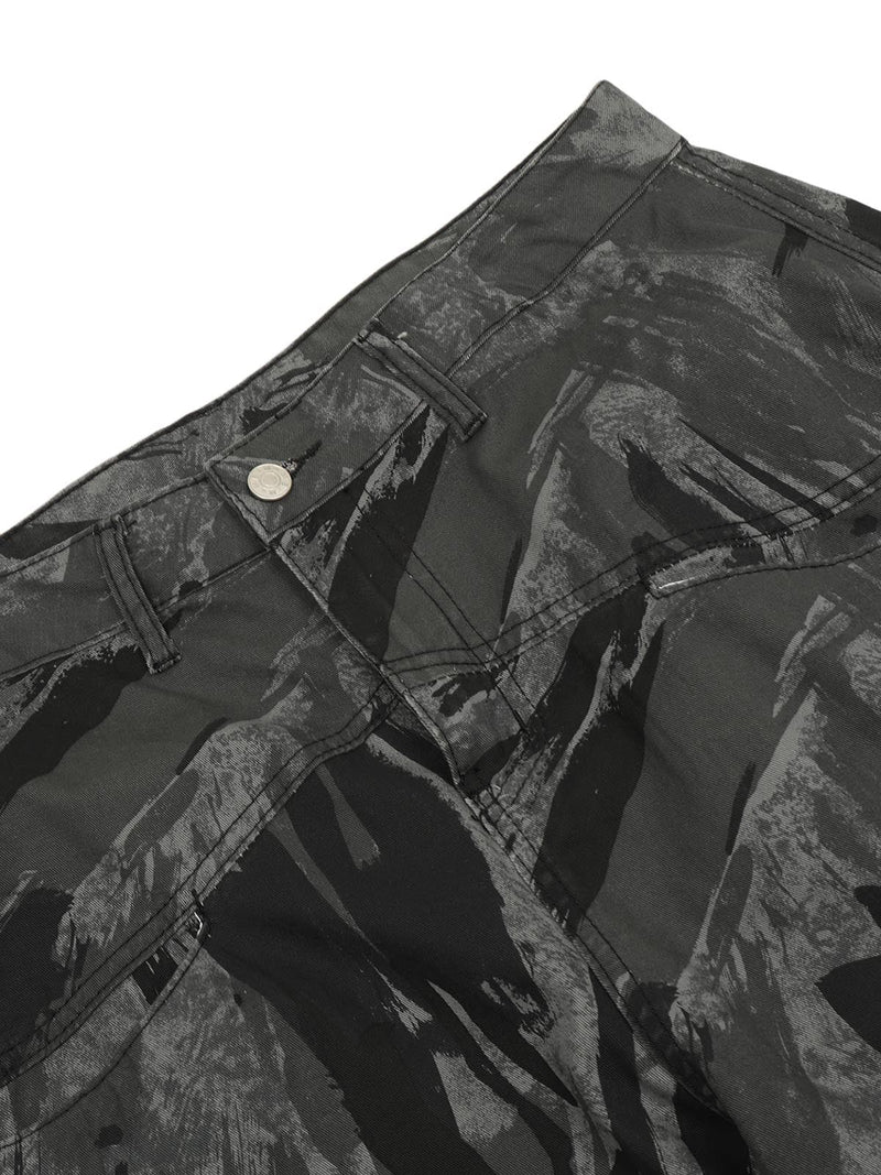 Multi-Pocket Camo Cargo Pants