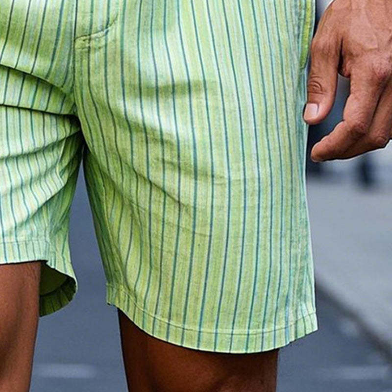 Freizeitshorts mit Nadelstreifenmuster für Herren