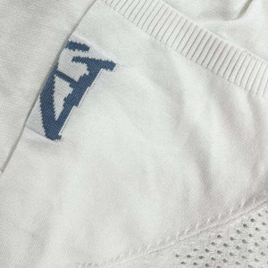 Herren-T-Shirt mit Sport-Schriftzug und Jacquard-Rundhalsausschnitt, kurzärmelig