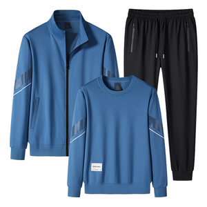 Dreiteiliges Set aus Sweatshirt und Hoodie für Herren im Freien und in der Freizeit