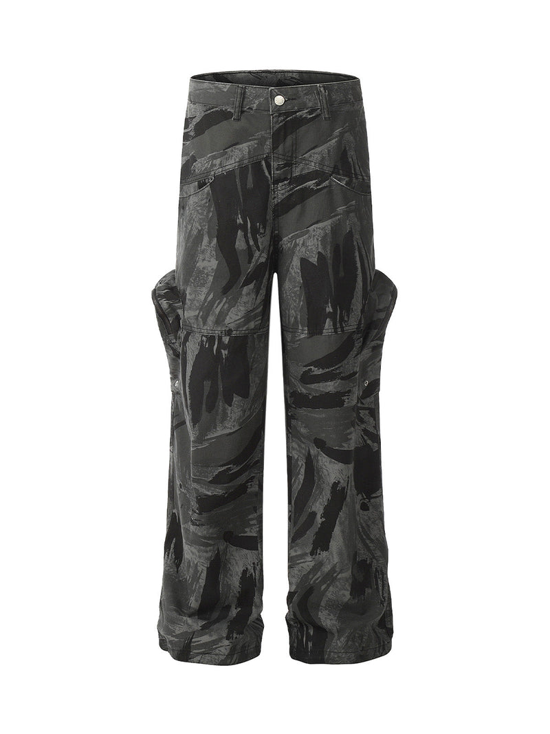 Multi-Pocket Camo Cargo Pants