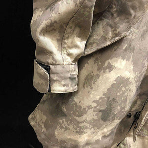 Men's Camouflage Mid-length Hooded Trench Coat