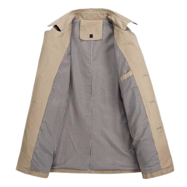 Men's Mid-length Lapel Trench Coat