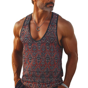 Lässiges Tanktop mit Retro-Print für Herren