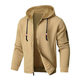 Herren-Kapuzenjacke mit Waffelmuster