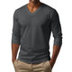 Lässiges Herren-T-Shirt mit V-Ausschnitt und schmaler Passform aus Baumwollmischung