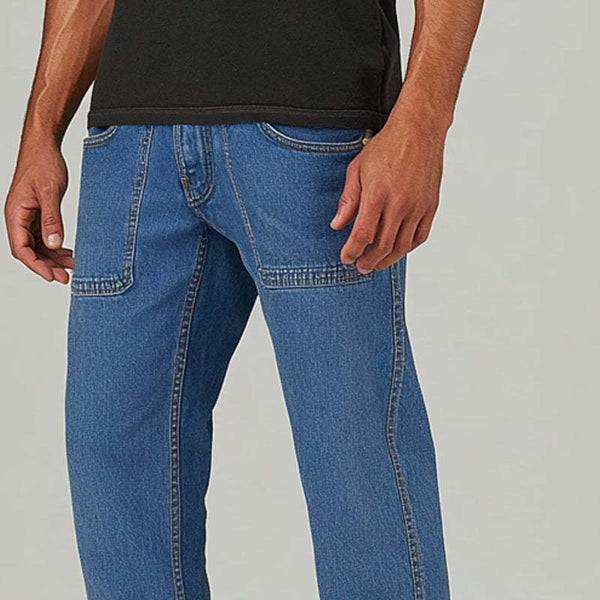 Men's Solid Color Vintage Casual Jeans