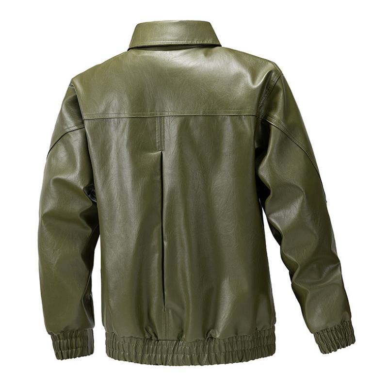 Men's Classic Casual Lapel Leather Jacket