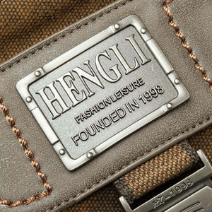 Tragbare Retro-Umhängetasche aus Segeltuch mit großem Fassungsvermögen für Herren