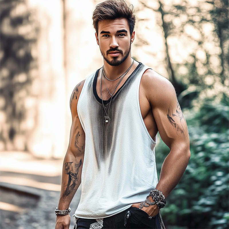 Bequemes, hautfreundliches, cooles Tanktop für Herren im Sommer