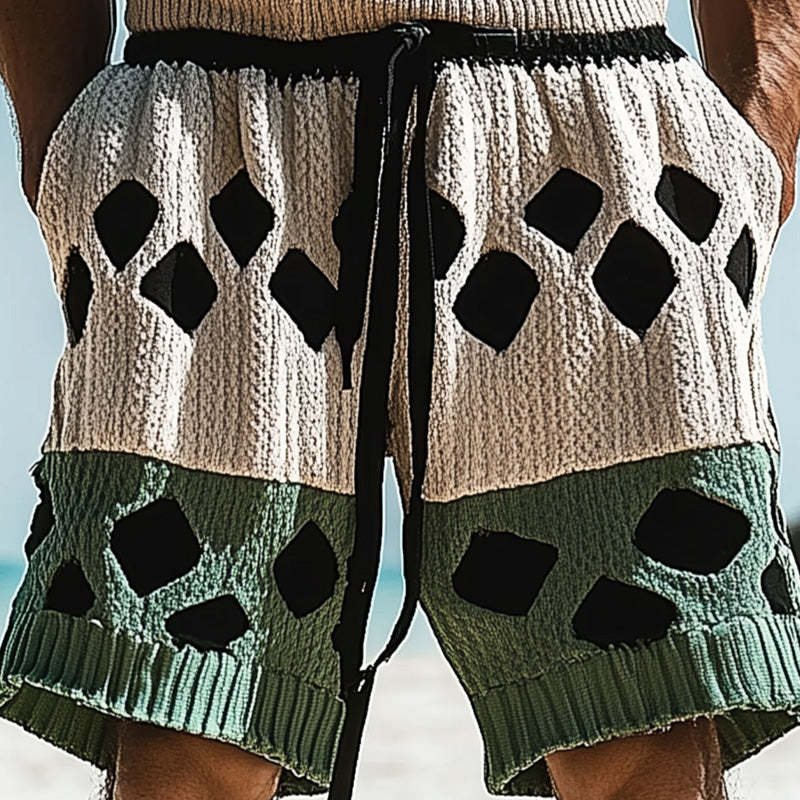 Herren Frühlingsmode Gewebte Hohlsportshorts