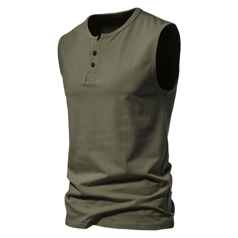 HENRY COLLAR SLEEVELESS T-SHIRT TANK