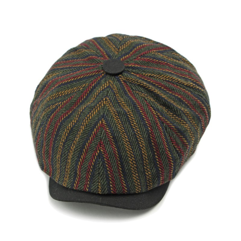 Herren Vintage Bohemian Gestreifter Zeitungsjungenhut