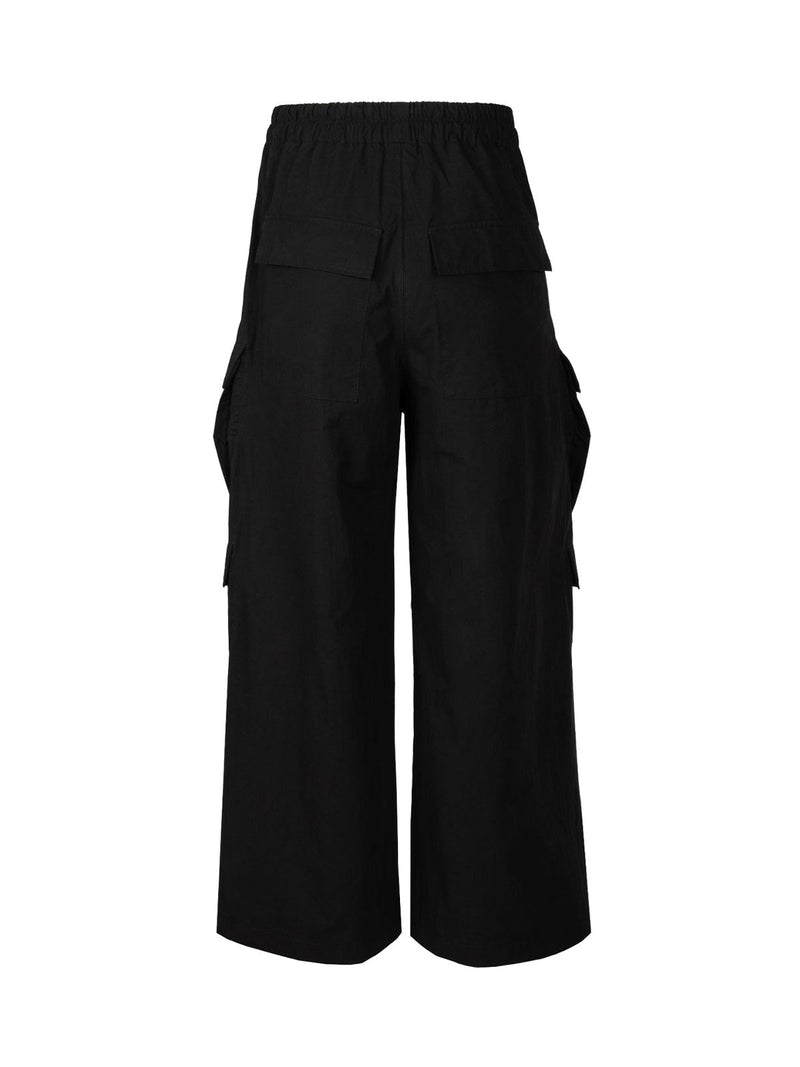 RO Style Multi-Pocket Baggy Flared Pants