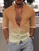 Men's Gradient Color Casual Shirt